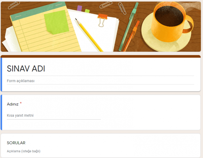Google Formlar Üzerinden Test-Sınav Hazırlama Basamakları